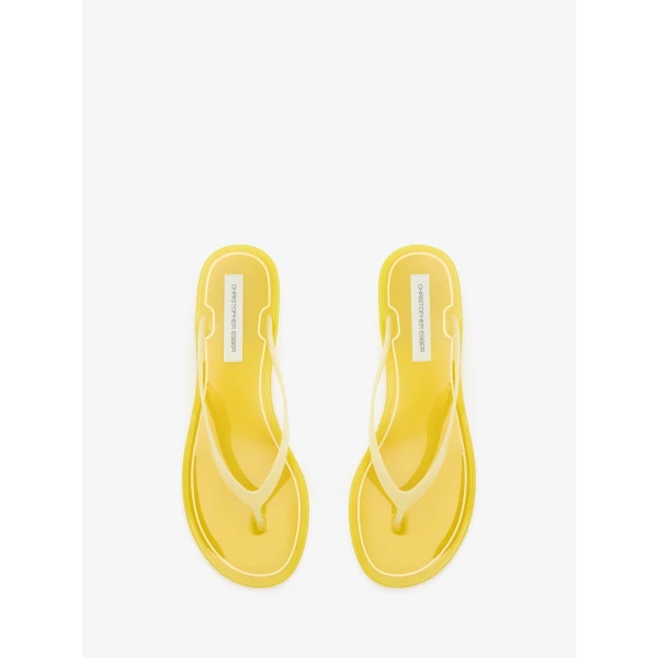 Christopher Esber Jo Flip Flop in Lemon | Flip Flops & Slides | Luxury Shoes 