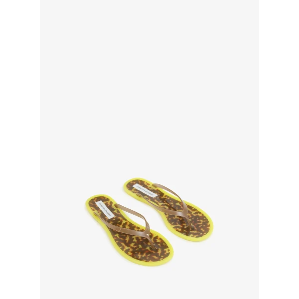 Christopher Esber Jo Flip Flop in Lemon Tortoise | Flip Flops & Slides | Luxury Shoes 