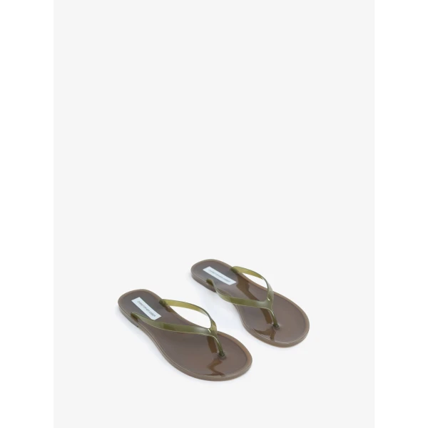 Christopher Esber Jo Flip Flop in Moss Sepia | Flip Flops & Slides | Luxury Shoes 