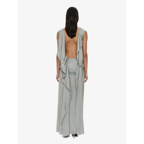 Christopher Esber Kacere Bikini Tuck Column Tank Dress in Washed Slate | Maxi Dresses | Luxury Shoes 