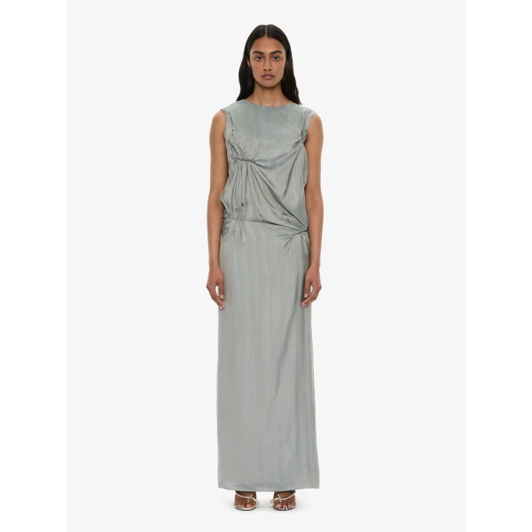 Christopher Esber Kacere Bikini Tuck Column Tank Dress in Washed Slate | Maxi Dresses | Luxury Shoes 