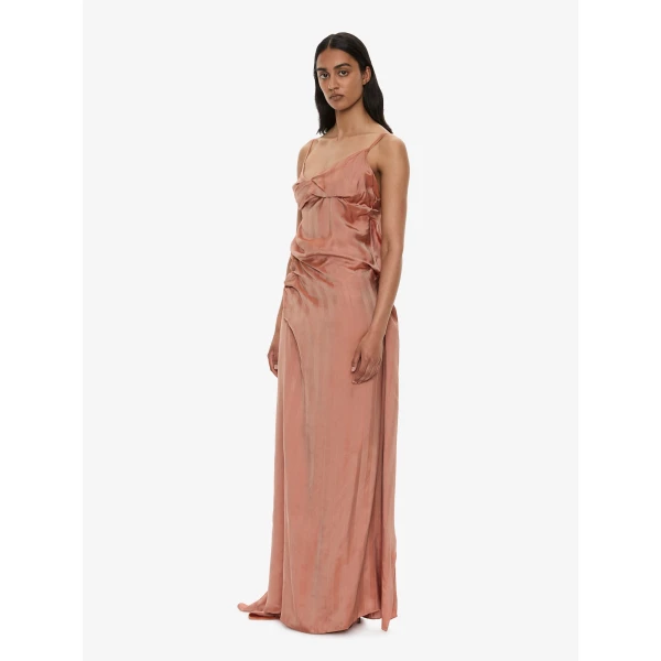 Christopher Esber Kacere Bikini Tuck Dress in Washed Red | Dresses | Luxury Shoes 