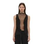 Christopher Esber Kacere Draped Top in Black | Tops | Luxury Shoes 