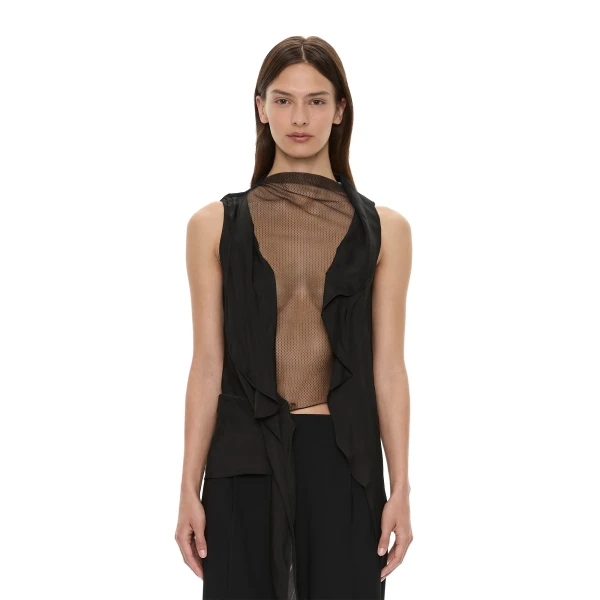 Christopher Esber Kacere Draped Top in Black | Tops | Luxury Shoes 