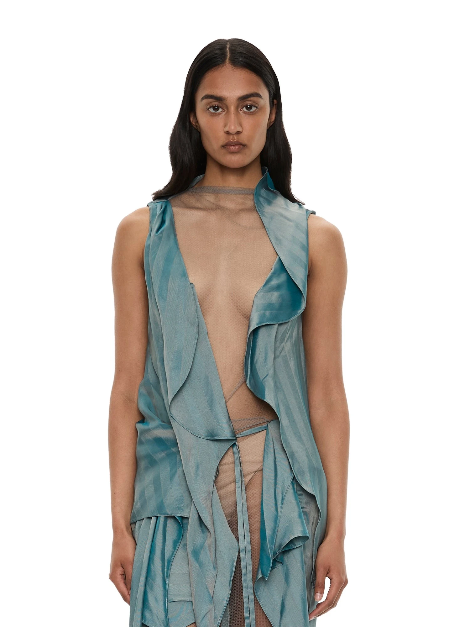 Christopher Esber Kacere Draped Top in Washed Green Christopher Esber Kacere Draped Top in Washed Green | Tops | Luxury Shoes