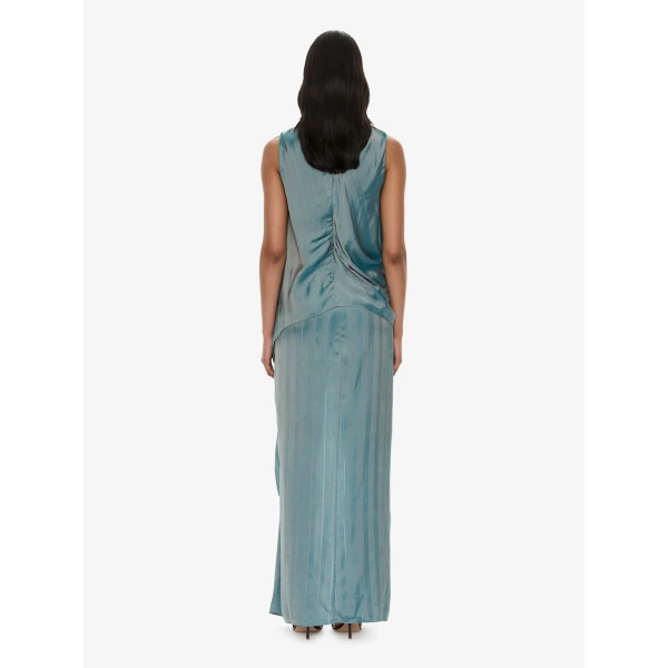 Christopher Esber Kacere Towel Drape Column Skirt in Washed Green | Skirts | Luxury Shoes 