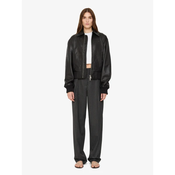 Christopher Esber Leather Flight Bomber in Black | Leather Jackets | Luxury Shoes 