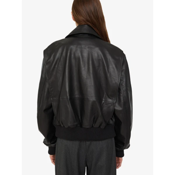 Christopher Esber Leather Flight Bomber in Black | Leather Jackets | Luxury Shoes 