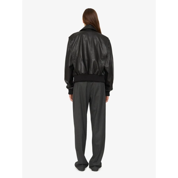 Christopher Esber Leather Flight Bomber in Black | Leather Jackets | Luxury Shoes 