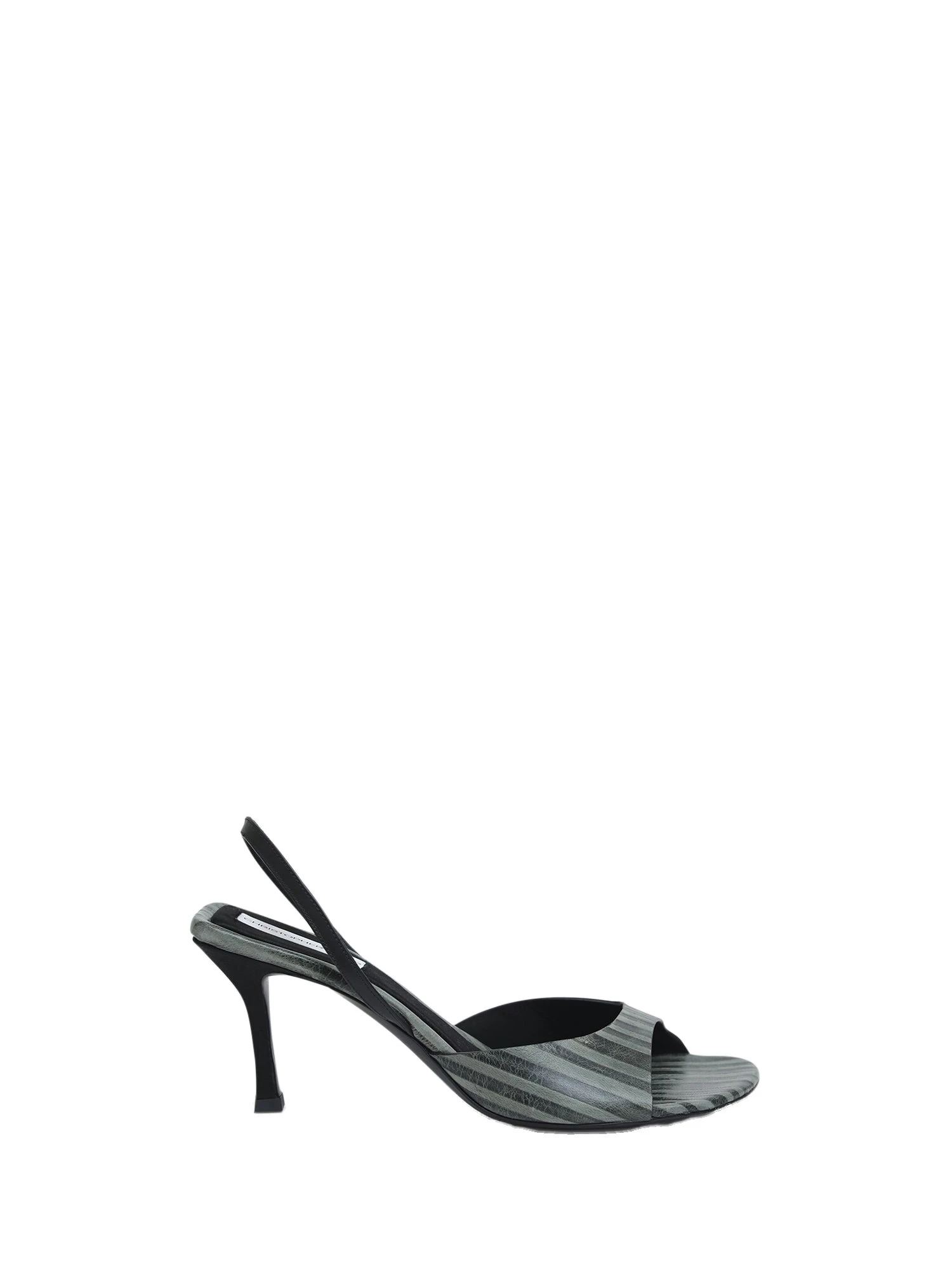 Christopher Esber Lila Two Tone Heel in Mineral Stripe Christopher Esber Lila Two Tone Heel in Mineral Stripe | Heels | Luxury Shoes