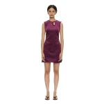 Christopher Esber Loophole Mini Dress in Plum | Mini Dresses | Luxury Shoes 