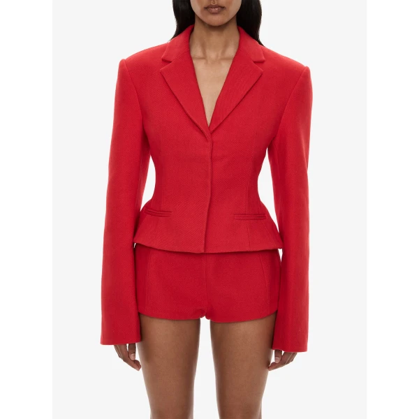 Christopher Esber Marnette Tailored Short in Carmine Red | Shorts | Luxury Shoes 