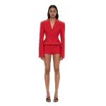 Christopher Esber Marnette Tailored Short in Carmine Red | Shorts | Luxury Shoes 