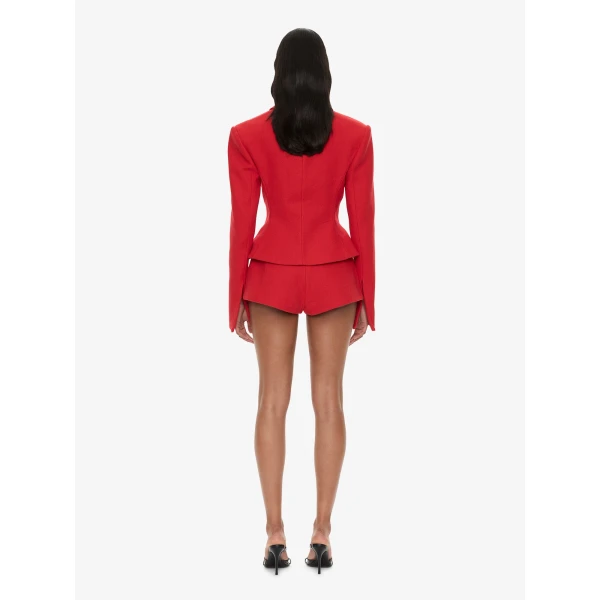 Christopher Esber Marnette Tailored Short in Carmine Red | Shorts | Luxury Shoes 