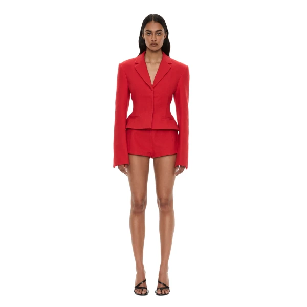 Marnette Tailored Short in Carmine Red