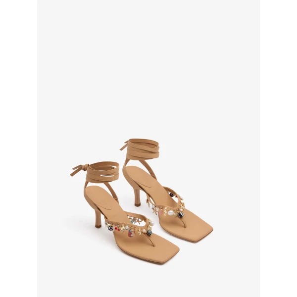 Christopher Esber Memento Charm Flip Flop Heel in Amber | Flip Flops & Slides | Luxury Shoes 
