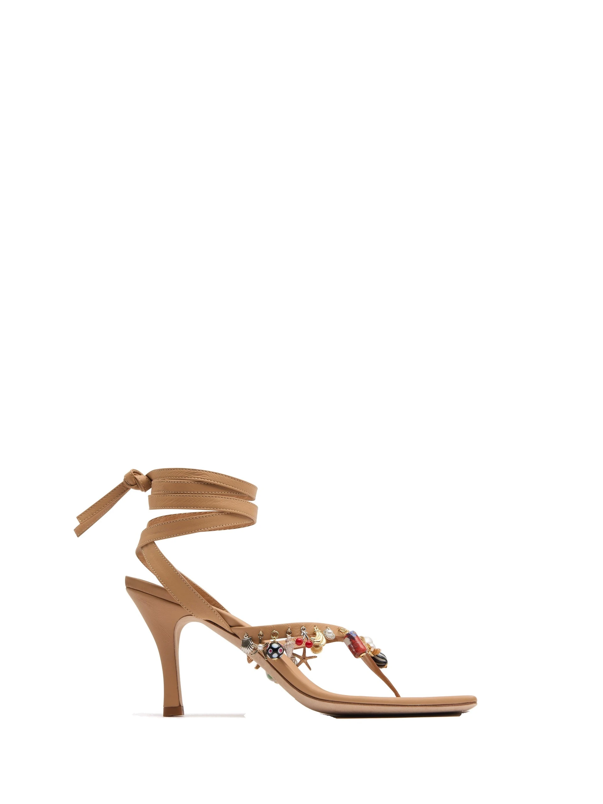 Christopher Esber Memento Charm Flip Flop Heel in Amber Christopher Esber Memento Charm Flip Flop Heel in Amber | Flip Flops & Slides | Luxury Shoes