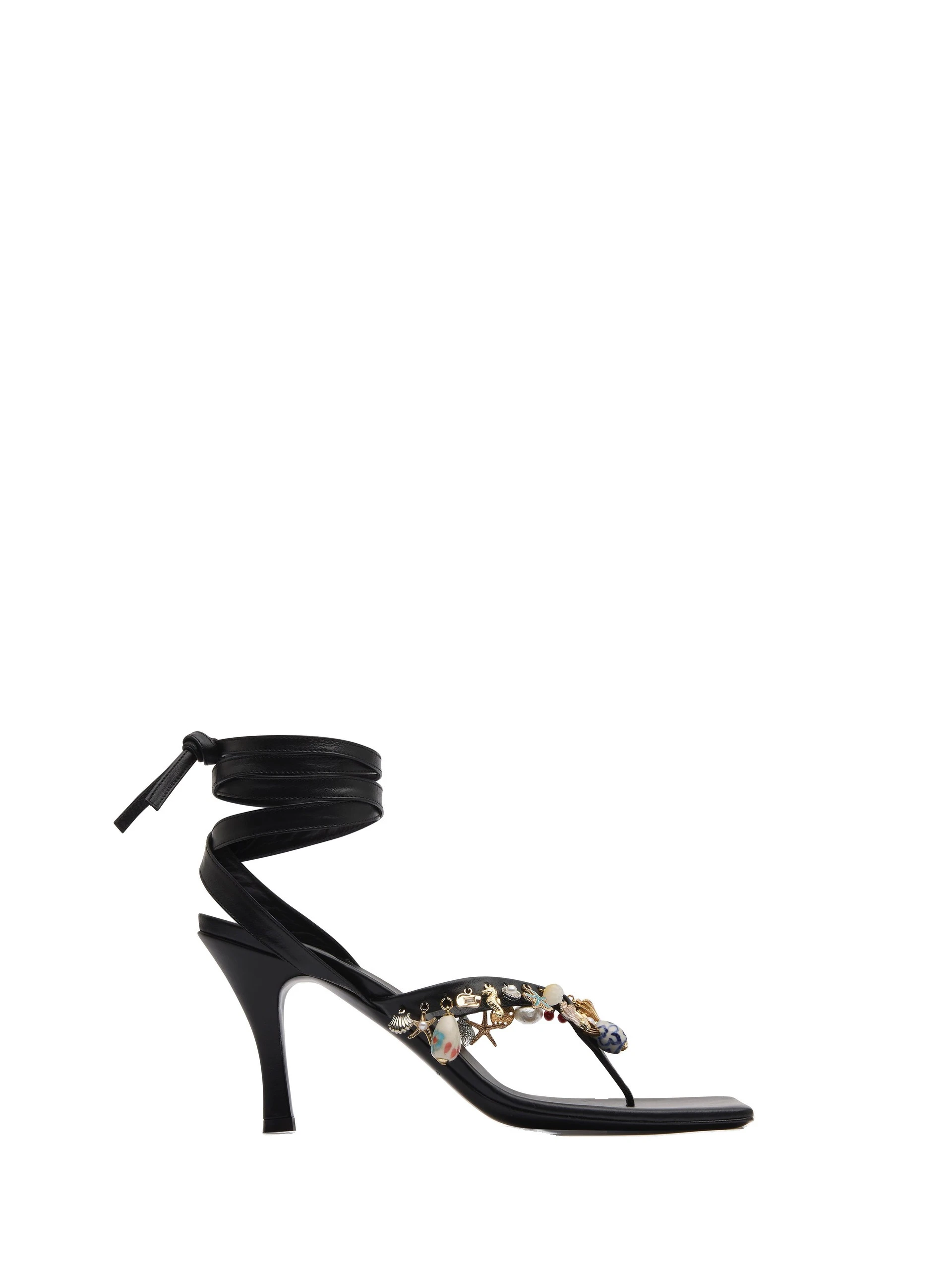 Christopher Esber Memento Charm Flip Flop Heel in Black Christopher Esber Memento Charm Flip Flop Heel in Black | Flip Flops & Slides | Luxury Shoes