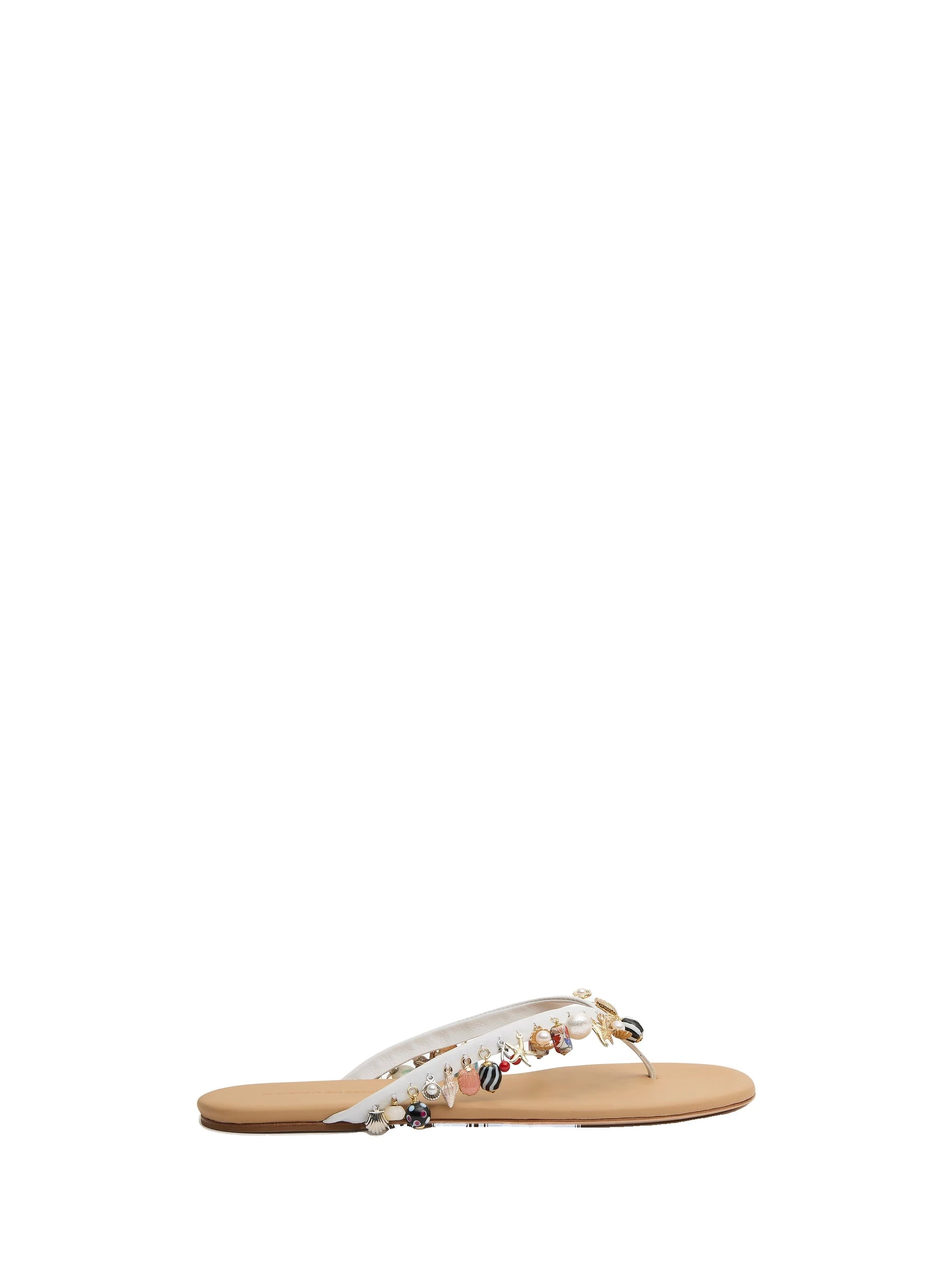 Christopher Esber Memento Charm Flip Flop in White Christopher Esber Memento Charm Flip Flop in White | Flip Flops & Slides | Luxury Shoes