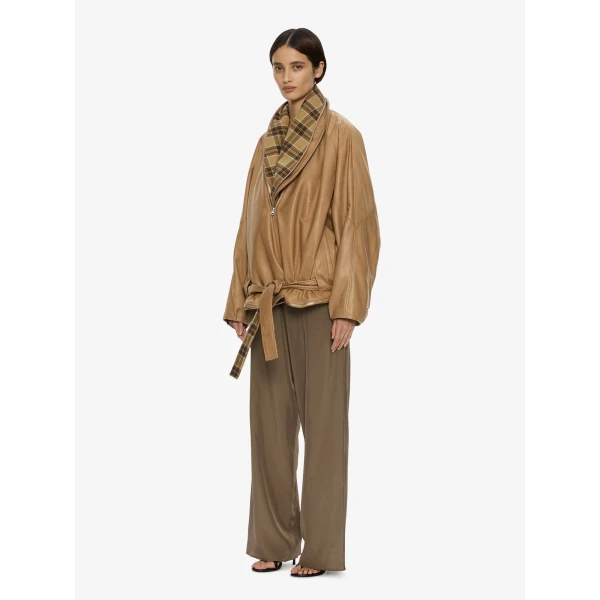 Christopher Esber Mercer Double Jacket in Sand Check | Jackets | Luxury Shoes 