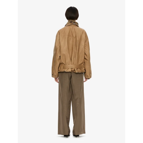 Christopher Esber Mercer Double Jacket in Sand Check | Jackets | Luxury Shoes 