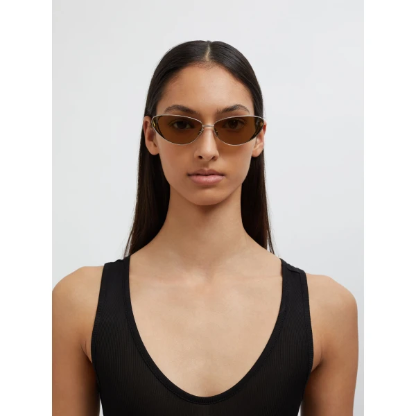 Christopher Esber Milla 96 Sunglasses in Olive | Sunglasses | Luxury Shoes 