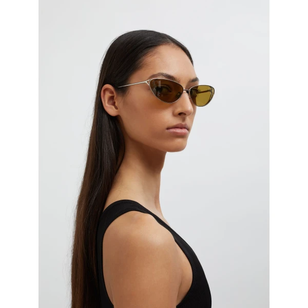 Christopher Esber Milla 96 Sunglasses in Olive | Sunglasses | Luxury Shoes 
