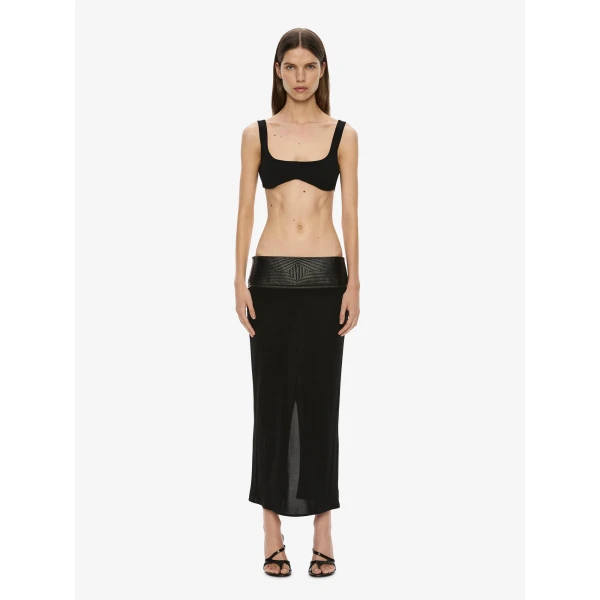 Christopher Esber Mineta Knit Bra in Black | Sweaters | Luxury Shoes 
