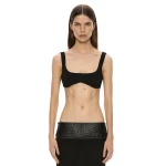 Christopher Esber Mineta Knit Bra in Black | Sweaters | Luxury Shoes 