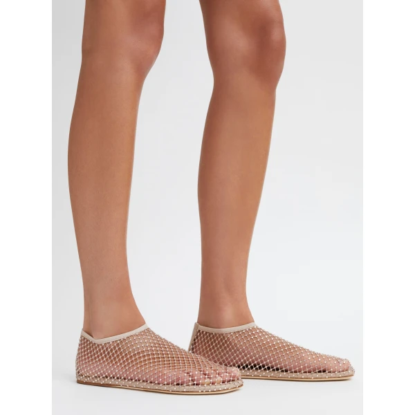 Christopher Esber Minette Flat in Shell | Flats | Luxury Shoes 