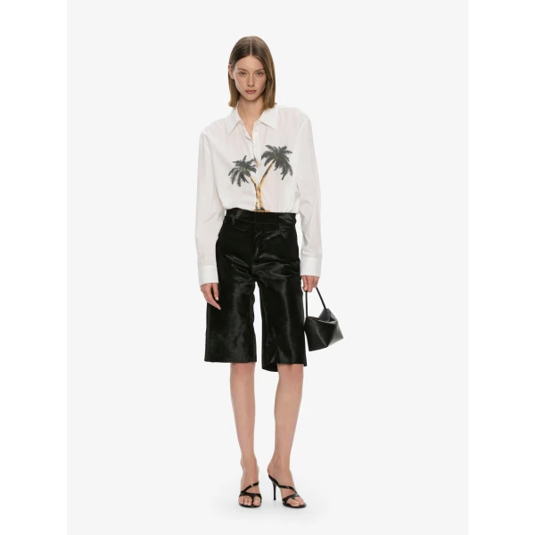 Christopher Esber Mirage Palm Shirt in White Mirage Palm Print | Shirts | Luxury Shoes 