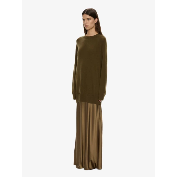 Christopher Esber Monument Long Dress in Khaki | Maxi Dresses | Luxury Shoes 