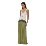 Christopher Esber Open Twist Verner Lace Tank Dress in Fennel White | Maxi Dresses | Luxury Shoes 