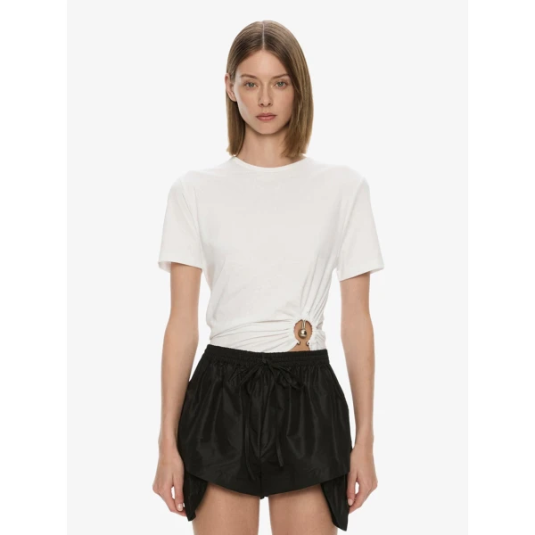 Christopher Esber Orbit Tee in White | T-shirts | Luxury Shoes 