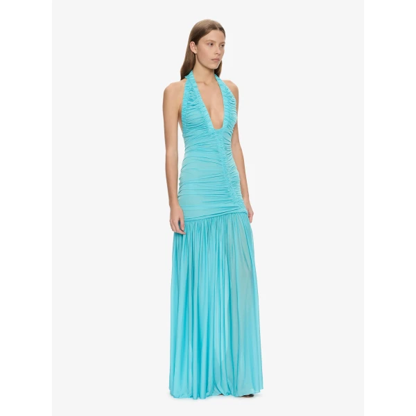 Christopher Esber Orion Gown in Cyan | Evening Gowns | Luxury Shoes 