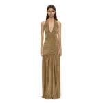 Christopher Esber Orion Gown in Khaki | Evening Gowns | Luxury Shoes 