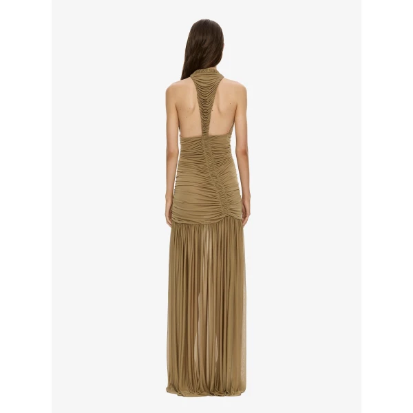 Christopher Esber Orion Gown in Khaki | Evening Gowns | Luxury Shoes 