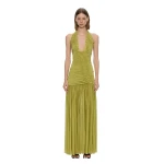 Christopher Esber Orion Gown in Limed Olive | Evening Gowns | Luxury Shoes 