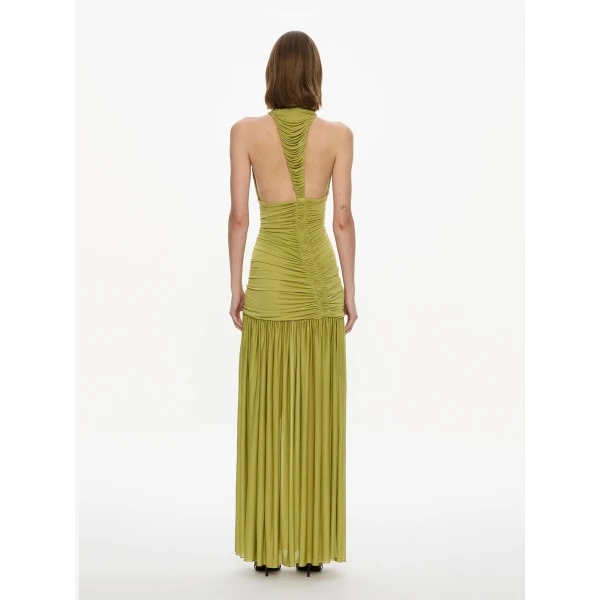 Christopher Esber Orion Gown in Limed Olive | Evening Gowns | Luxury Shoes 