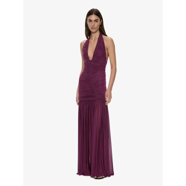 Christopher Esber Orion Gown in Plum | Evening Gowns | Luxury Shoes 