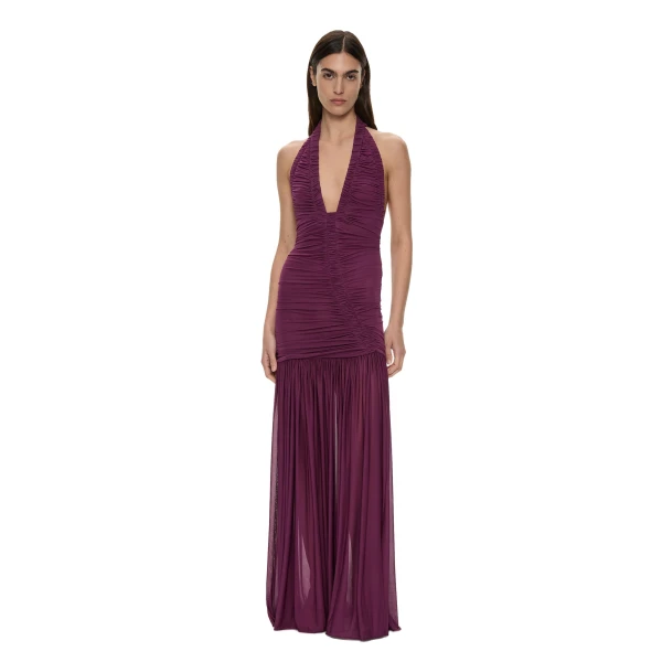Christopher Esber Orion Gown in Plum | Evening Gowns | Luxury Shoes 