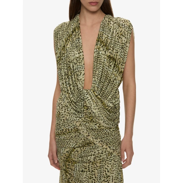 Christopher Esber Orion Midi Skirt in Feathered Citrine | Midi Skirts | Luxury Shoes 