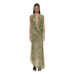 Christopher Esber Orion Midi Skirt in Feathered Citrine | Midi Skirts | Luxury Shoes 