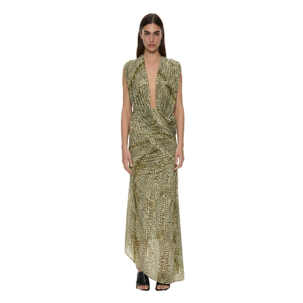 Orion Midi Skirt in Feathered Citrine