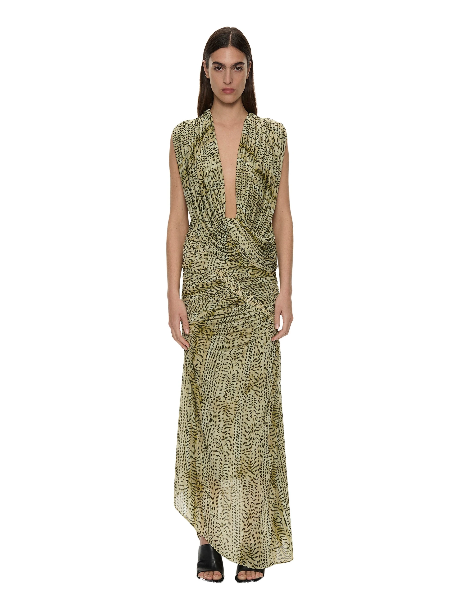 Christopher Esber Orion Midi Skirt in Feathered Citrine Christopher Esber Orion Midi Skirt in Feathered Citrine | Midi Skirts | Luxury Shoes