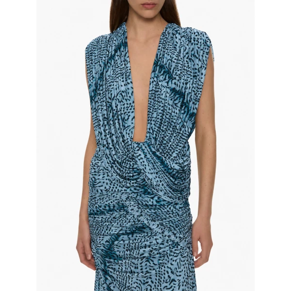 Christopher Esber Orion Midi Skirt in Feathered Petrol | Midi Skirts | Luxury Shoes 