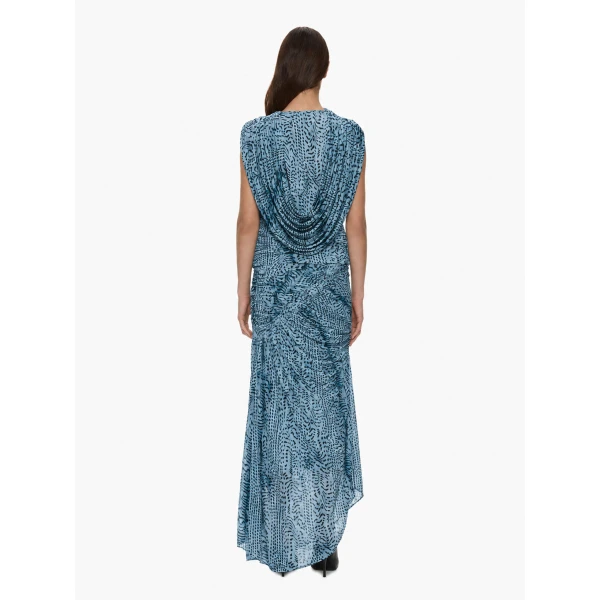 Christopher Esber Orion Midi Skirt in Feathered Petrol | Midi Skirts | Luxury Shoes 