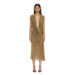 Christopher Esber Orion Midi Skirt in Khaki | Midi Skirts | Luxury Shoes 