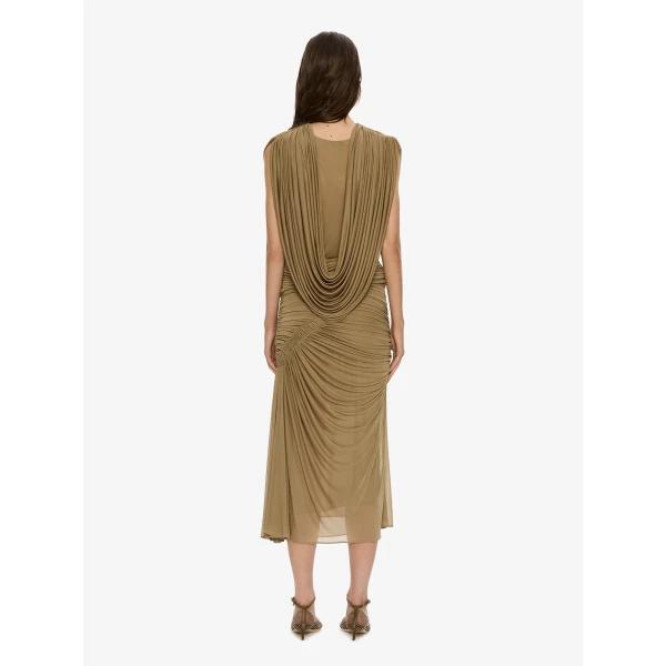 Christopher Esber Orion Midi Skirt in Khaki | Midi Skirts | Luxury Shoes 
