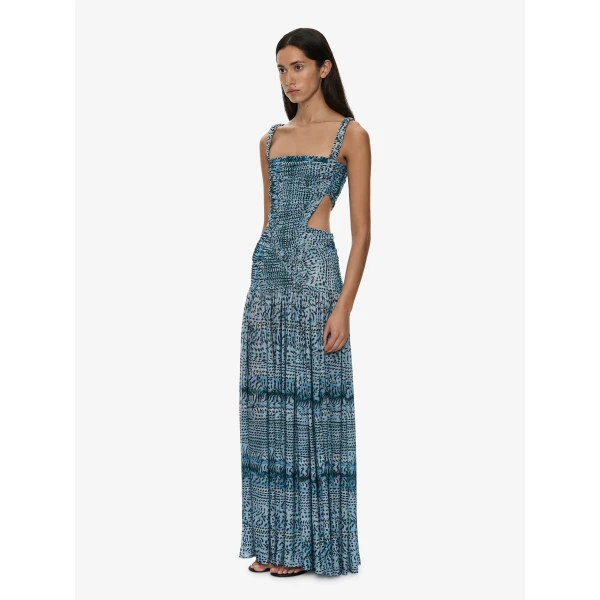 Christopher Esber Orion Separation Gown in Feathered Petrol | Evening Gowns | Luxury Shoes 